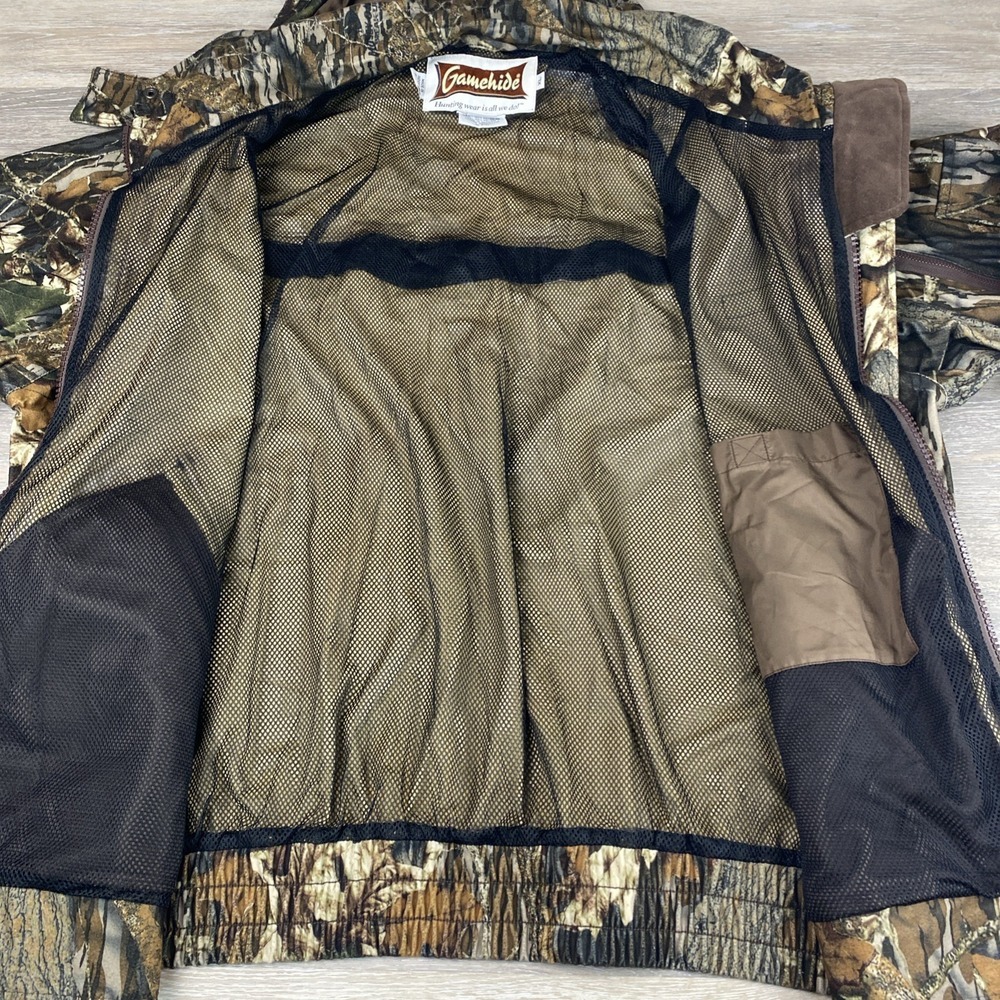 Gamehide Hush Hide Mossy Oak Camouflage Hunting Zip Up Jacket Men's Size XL - Picture 11 of 16
